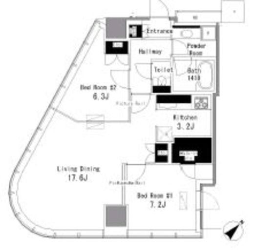 マイタワーレジデンス 1709 間取り図