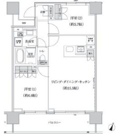 パークハビオ渋谷本町レジデンス 1207 間取り図