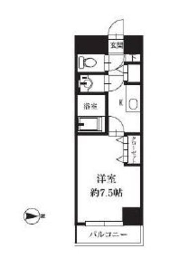 HF銀座レジデンスイースト2 505 間取り図