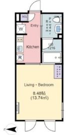 リトルズラピス弥生町 205 間取り図