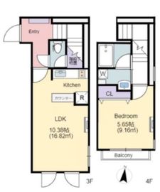 リトルズラピス弥生町 301 間取り図