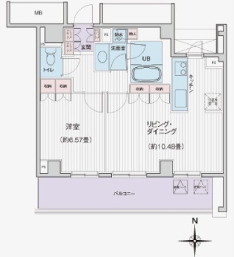 ブライトイースト芝浦 701 間取り図