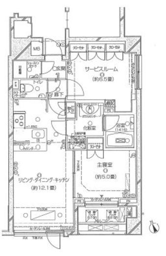 ピアース東京グレイスタワー 7階 間取り図