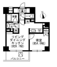 レジディア四谷三丁目 513 間取り図