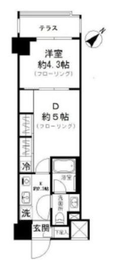 パークリュクス渋谷西原 1階 間取り図