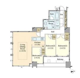 アトラスタワー茗荷谷 6階 間取り図