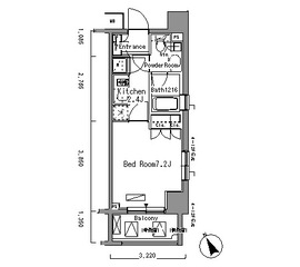 パークアクシス門前仲町 1104 間取り図