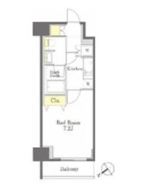 Dimus勝どき 104 間取り図