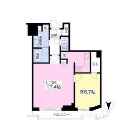 コンシェリア西新宿タワーズウエスト 21階 間取り図