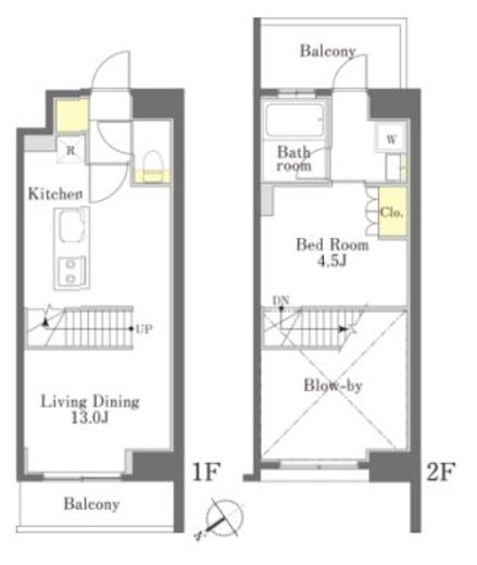 Dimus勝どき 1002 間取り図