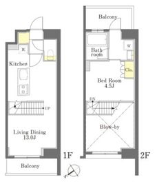 Dimus勝どき 1002 間取り図