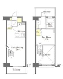 Dimus勝どき 1012 間取り図