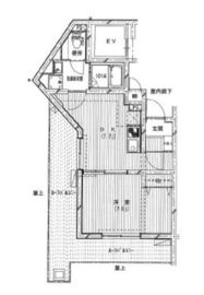 エクセルシオール麻布十番 5階 間取り図