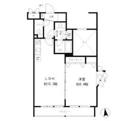 レジディア笹塚 101 間取り図