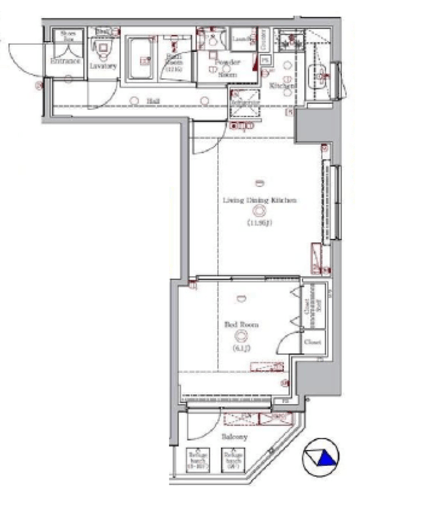 ブレシア日本橋蛎殻町 10階 間取り図