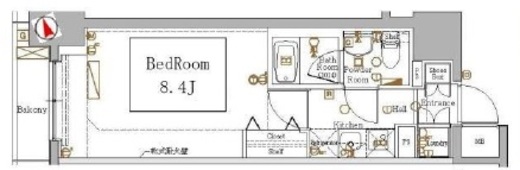 ブレシア銀座イースト 8階 間取り図