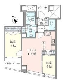 品川Vタワー タワー棟 12階 間取り図