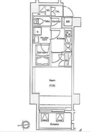 プレミアムキューブ・ジー・四谷左門町 7階 間取り図