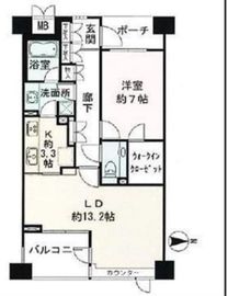 パークハウス四谷 6階 間取り図