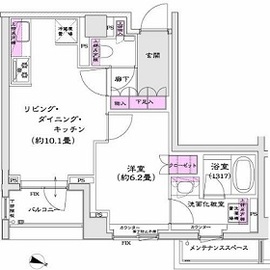 パークハウス中目黒 3階 間取り図