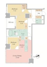 シティタワーズ豊洲ザ・シンボル 12階 間取り図