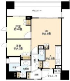 ライオンズ築地リバーノート 5階 間取り図
