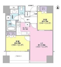 パークタワー錦糸町 5階 間取り図