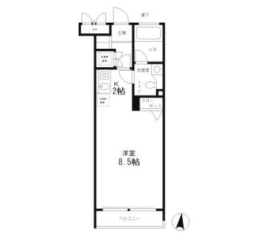 シティタワー品川 203 間取り図