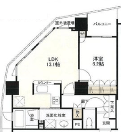 ドレッセ目黒インプレスタワー 13階 間取り図