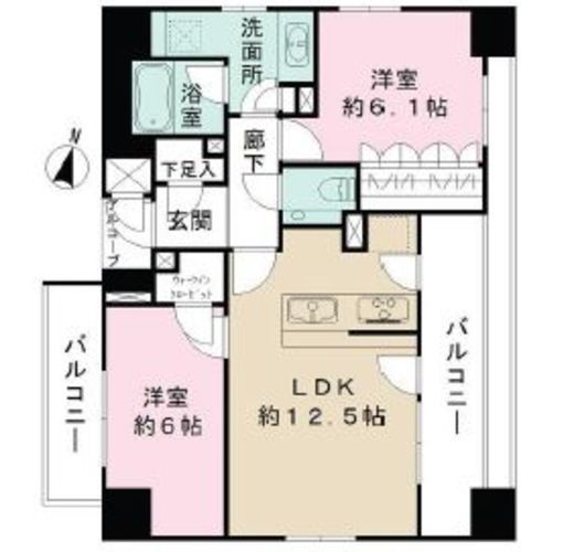 音羽パークハウス 2階 間取り図