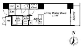 ロイヤルパークスタワー南千住 516 間取り図