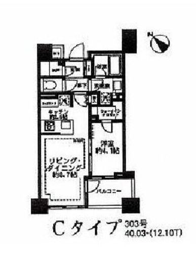 ブリリア武蔵小山id 3階 間取り図