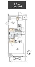 ディームス初台2 407 間取り図