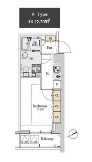 ディームス初台2 204 間取り図