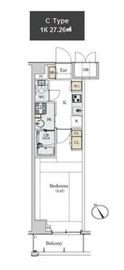 ディームス初台2 306 間取り図