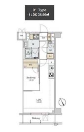 ディームス初台2 505 間取り図