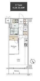 ディームス初台2 207 間取り図