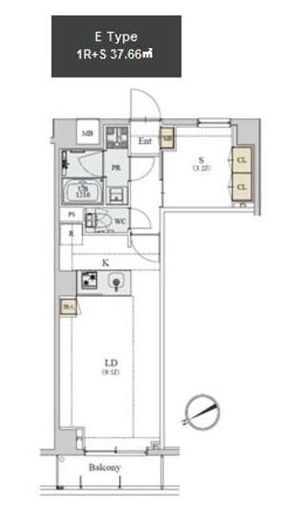 ディームス初台2 103 間取り図