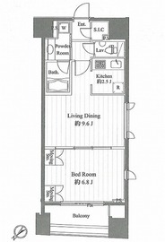 エスティメゾン銀座 807 間取り図