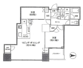 シティタワーズ豊洲ザ・ツイン ノースタワー 30階 間取り図