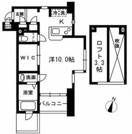 レジディア代々木2 505 間取り図