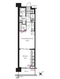 ブリリアイスト三軒茶屋 i804 間取り図