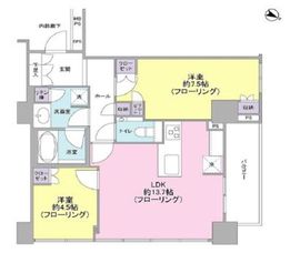 ブランズタワー文京小日向 7階 間取り図