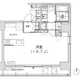 グランディオール広尾テラス 1304 間取り図