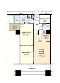 ダイアパレス麻布十番 5階 間取り図