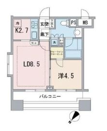 グラーサ白金高輪 13階 間取り図