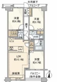 目黒本町レジデンス 2階 間取り図