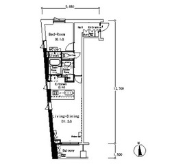 ルミークアン南麻布 407 間取り図