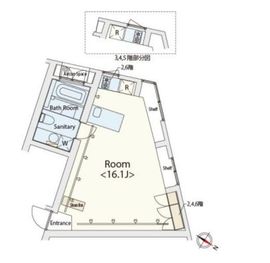 カスタリア恵比寿 402 間取り図