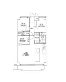 コスモリード学芸大学 102 間取り図